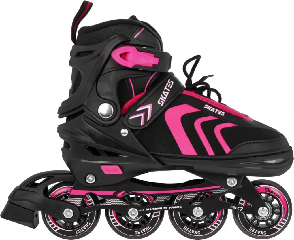 Ramiz Sada kolieskových korčúľ 4 v 1 Korčule pre deti Veľkosť 29-33 Ružová