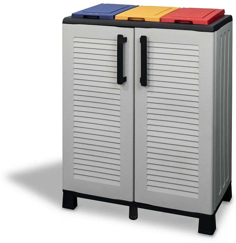 ARTPLAST Skriňa na triedený odpad Linea Family 2dv/3víka-farebná
