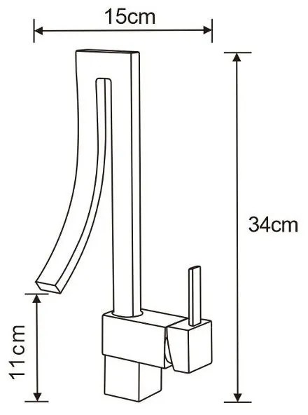 Mexen Elbrus - Vysoká umývadlová batéria, zlatá, 747100-50