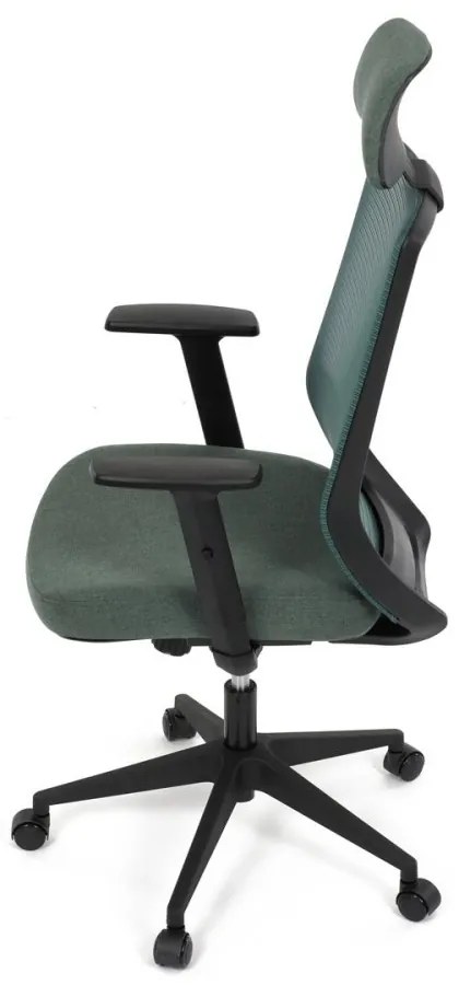 Kancelárska ergonomická stolička SENA — látka, čierna / zelená