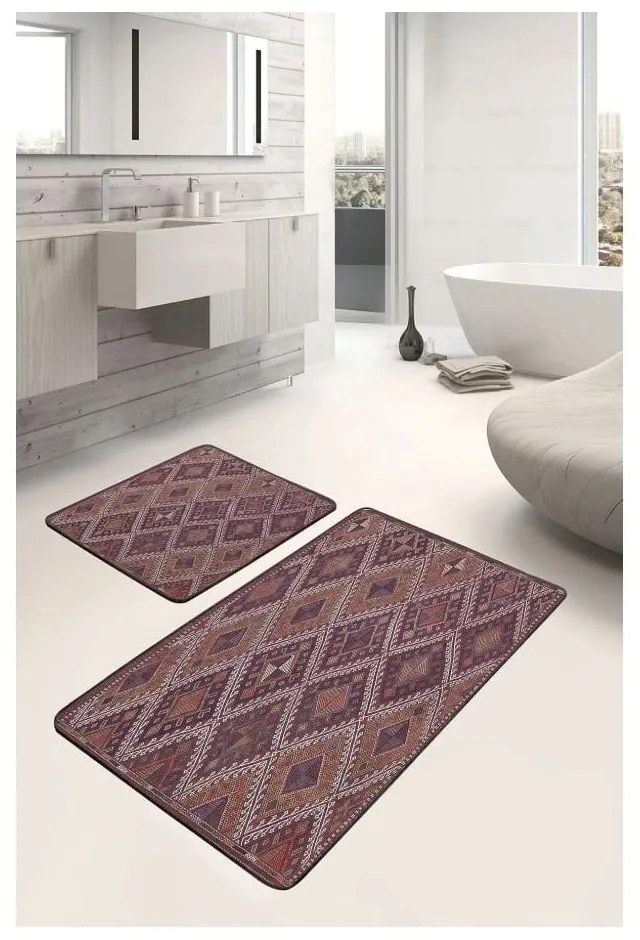 Zamatové kúpeľňové predložky v súprave 2 ks 60x100 cm – Mila Home