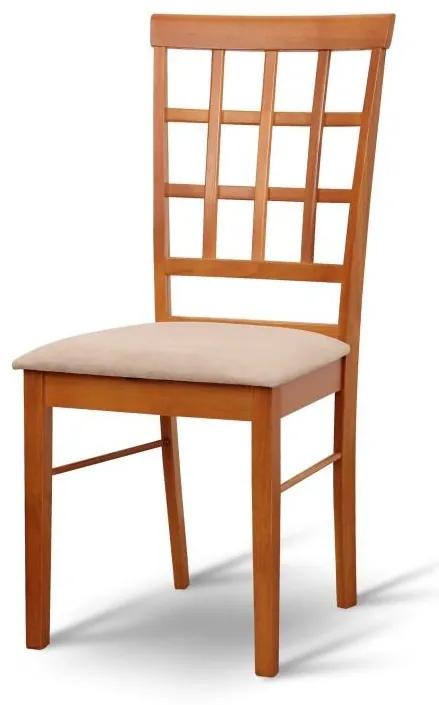 KONDELA Grid New jedálenská stolička čerešňa / béžová