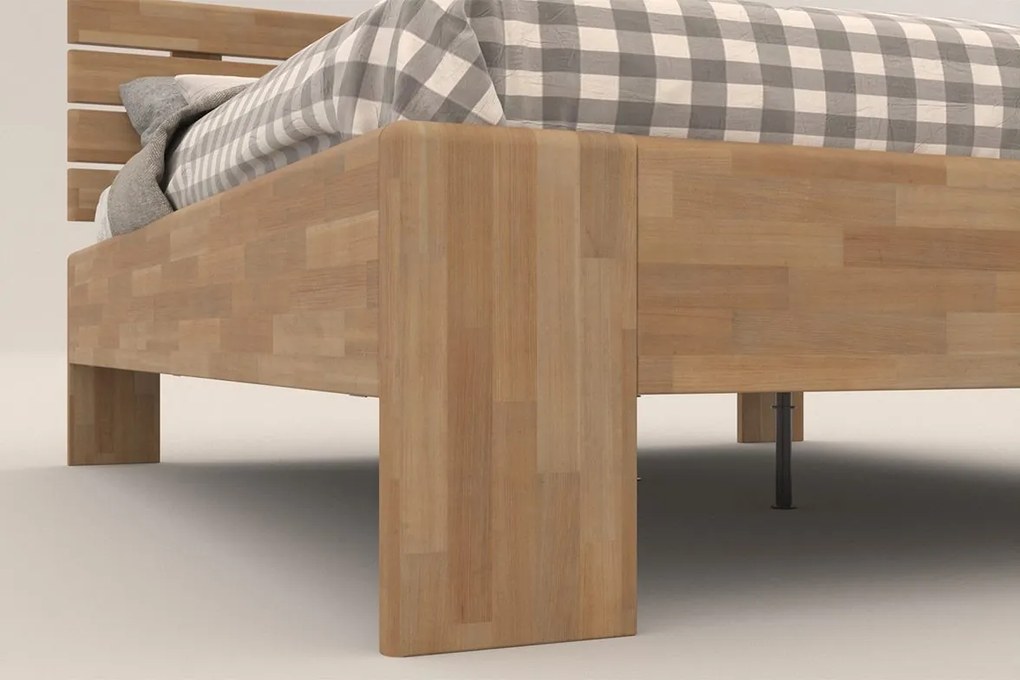 Amara Beds Masívna posteľ Tesa z buku s originálnym čelom, 180x200 cm, prevedenie BO101