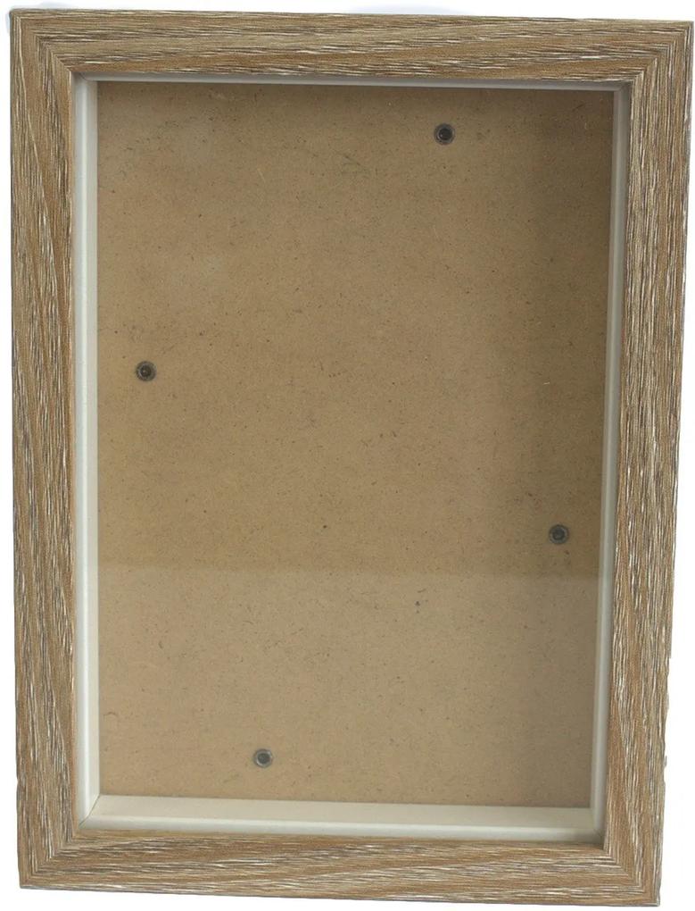 Hlboký rámik na fotku hnedá patina - 13x18cm