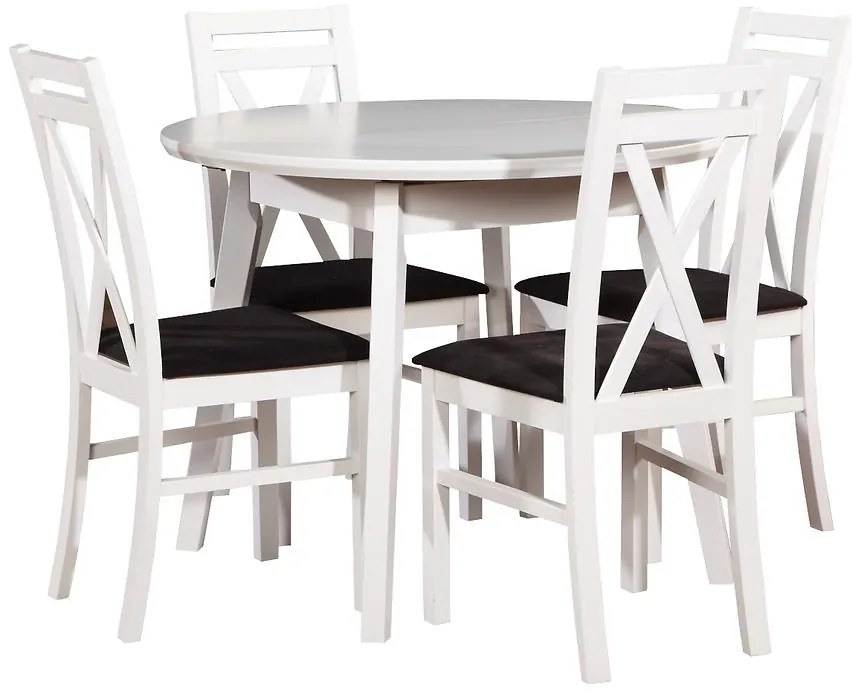 Jedálenská zostava Dorian 1+4 biely