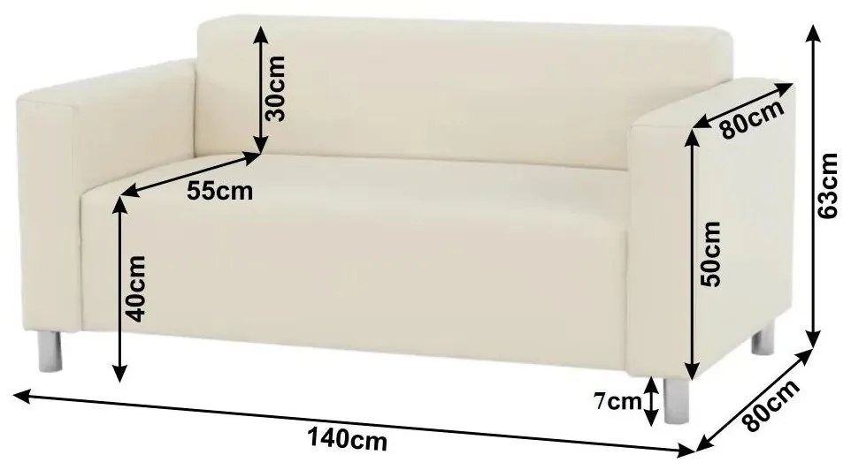 2-sed, ekokoža béžová, HOMKER