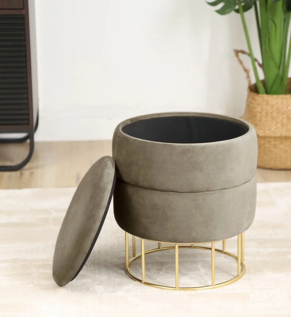 Taburet ELZA samet béžový