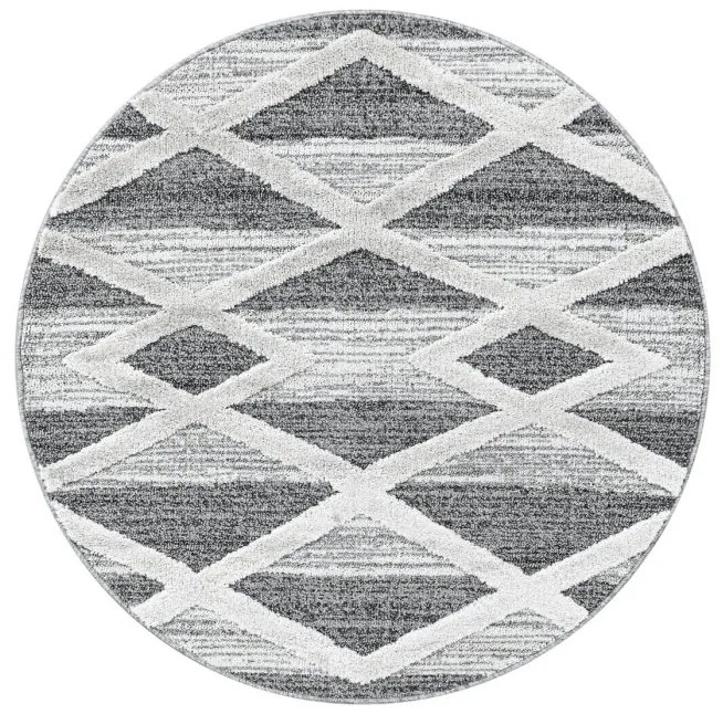 Ayyildiz Kusový koberec PISA 4709, Okrúhly, Sivá Rozmer koberca: 120 cm KRUH