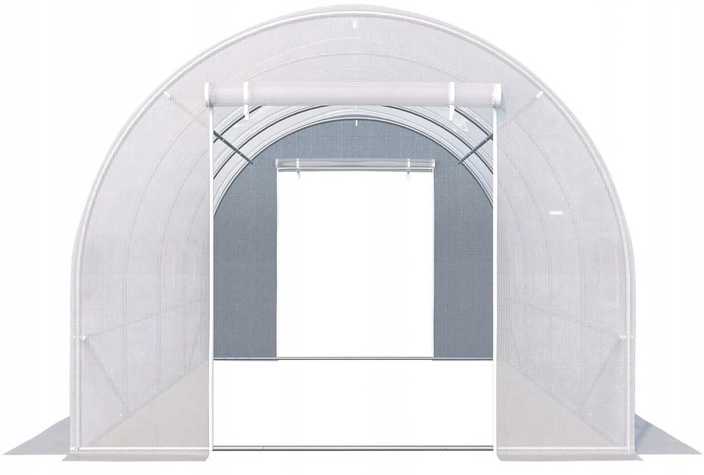LONGWELL INDUSTRIAL LTD Fóliovník, skleníkový záhradný tunel 3x2x2 m, 2 vchody, kovový rám, biela fólia