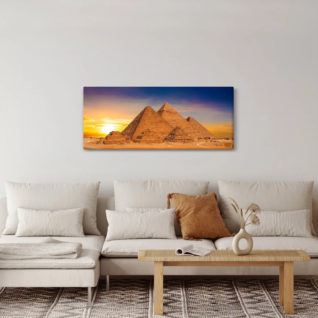 Obraz - Egyptské pyramídy (120x50 cm)