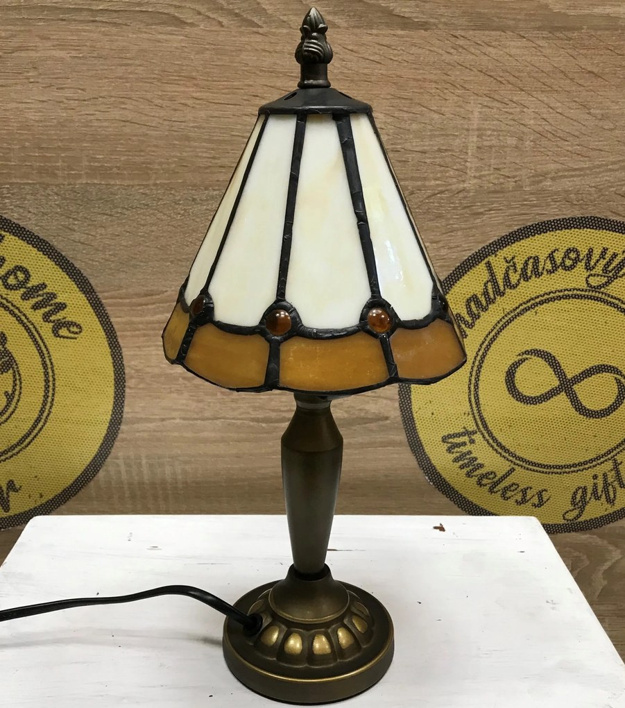 Tiffany lampa na nočný stolík vitráž Prezent 91 32*16