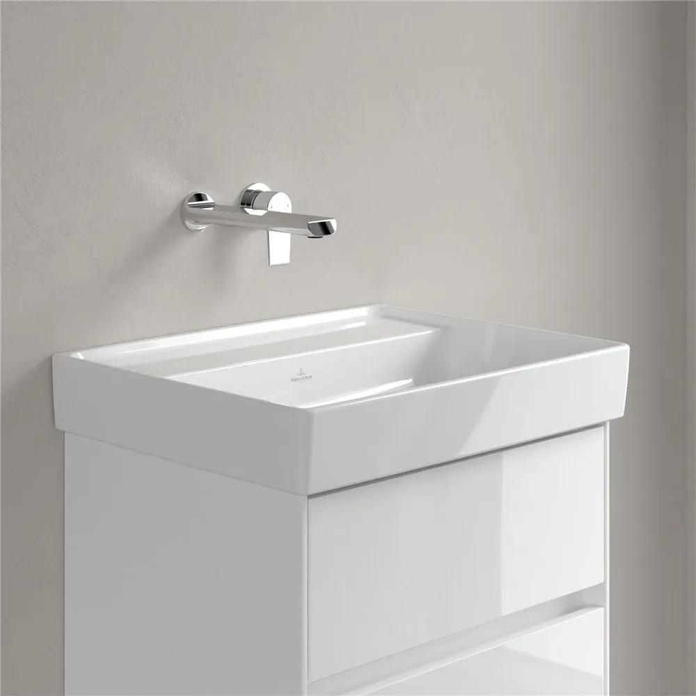 VILLEROY &amp; BOCH Collaro závesné umývadlo bez otvoru, bez prepadu, 550 x 440 mm, biela alpská, s povrchom CeramicPlus, 4A3358R1