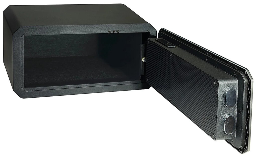 Oceľový sejf s elektronickým zámkom na číselný kód a odtlačok prsta RICHTER RS.23.DE.FIN, RICHTER černá