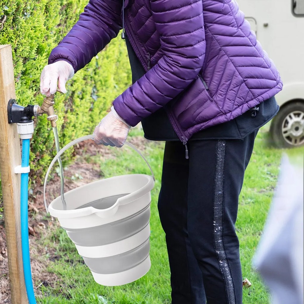 Skládací kýbl, kbelík, vědro silikonový KEMP (12l)