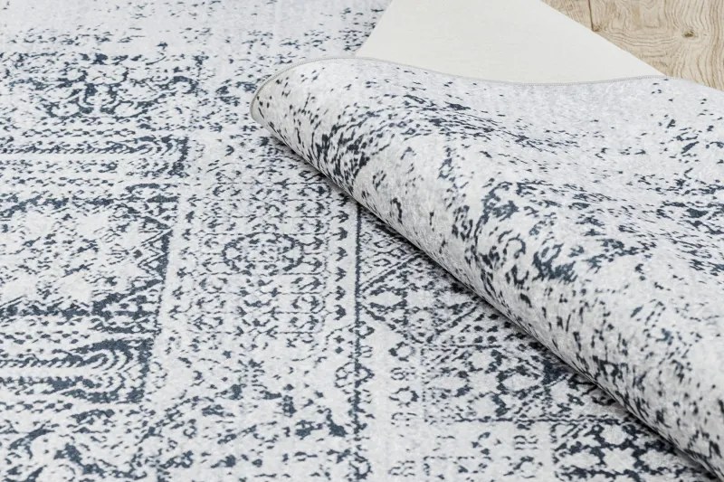 Dywany Łuszczów, Kusový koberec ANDRE Rosette 1072, 120x170, biela, šedá, chodba / predsieň