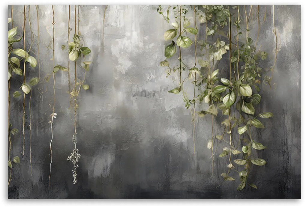 Gario Obraz na plátne Betónové listy Natura Rozmery: 120 x 80 cm