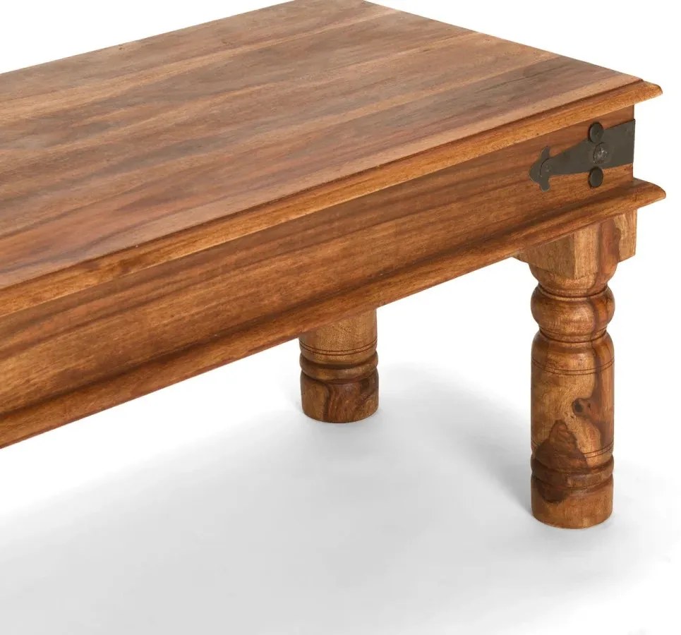 furniture-nabytek.cz - Masivní jídelní sestava Merlin I z palisandru, lakovaná, hnědá – stůl 180x90 cm, lavice a 4 židle