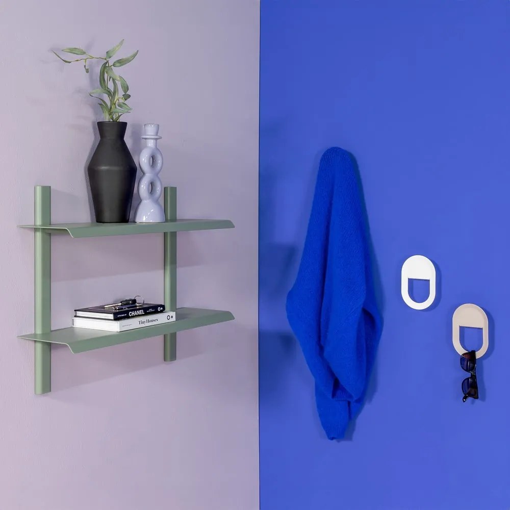 Zeleno-sivá poschodová kovová polica 60 cm Hola – Spinder Design