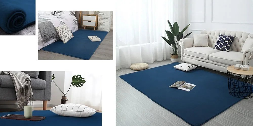 TZ Tmavomodrý obdĺžnikový koberec Rabbit Rozmer: 120x170 cm