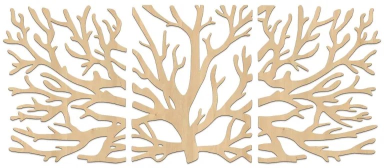 Trojdielny obraz na stenu konáre | SENTOP FB-HDF0502