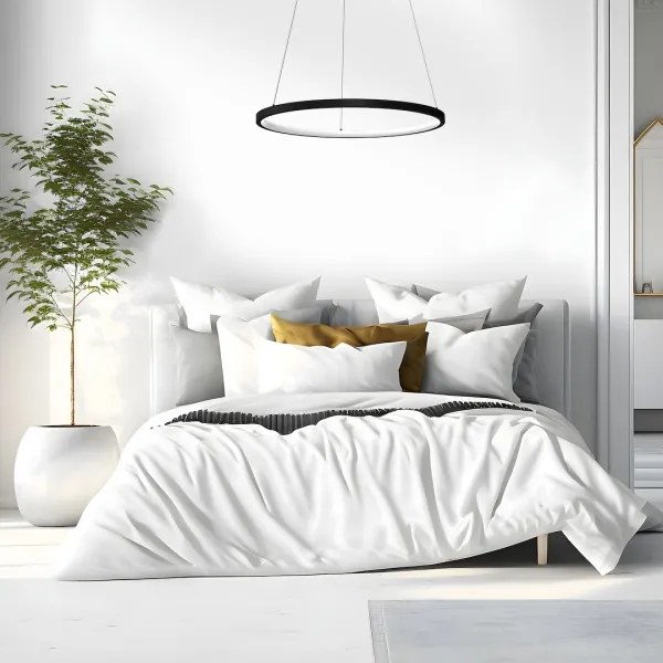 LED Luster na lanku HOOP LED/27W/230V pr. 50 cm 4000K čierna