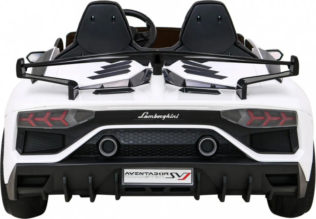 Ramiz Lamborghini SVJ DRIFT elektrické auto pre 2 deti biele + funkcia driftu + diaľkové ovládanie