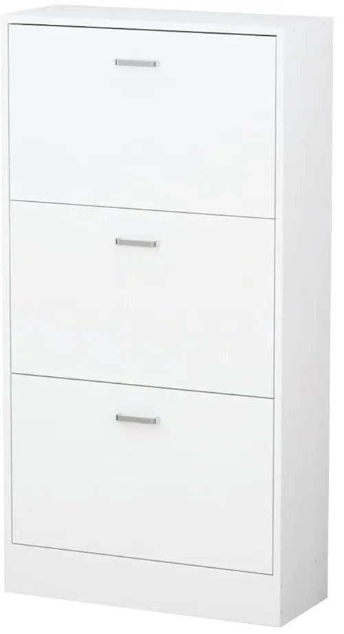 3- dielna skrinka na obuv, biela