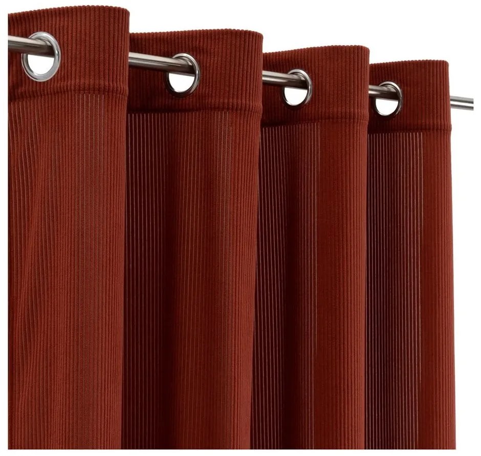 Menčestrový záves v terakotovej farbe 140x260 cm Merely – Casa Selección