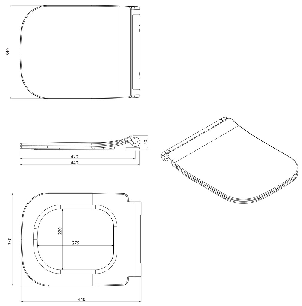 Isvea Isvea, VEA WC sedátko SLIM, Easy Take, Soft Close, biela, 40Z80200I-S