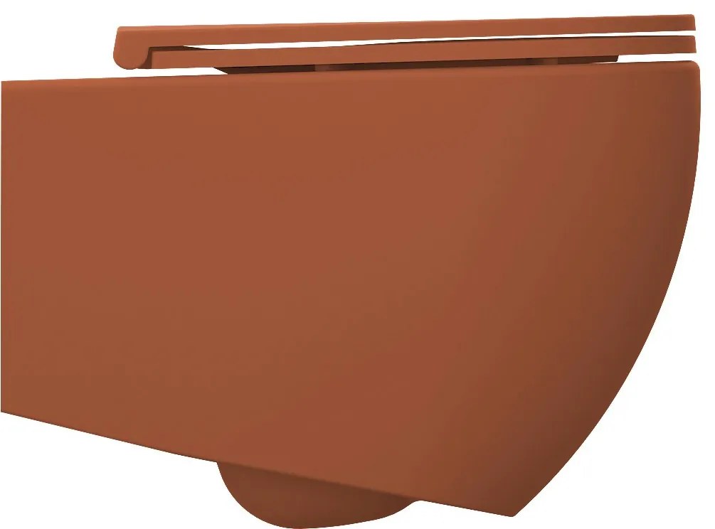 Isvea Isvea, INFINITY závesná WC misa, Rimless, 36,5x53cm, terracotta, 10NF02004-2U