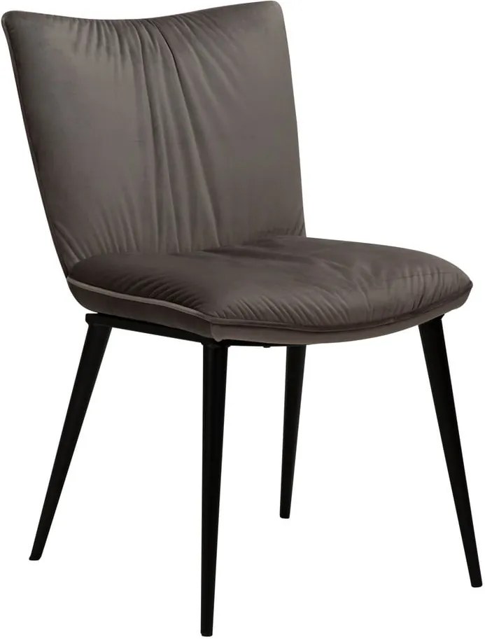 Sivá jedálenská stolička so zamatovým povrchom DAN-FORM Denmark Join