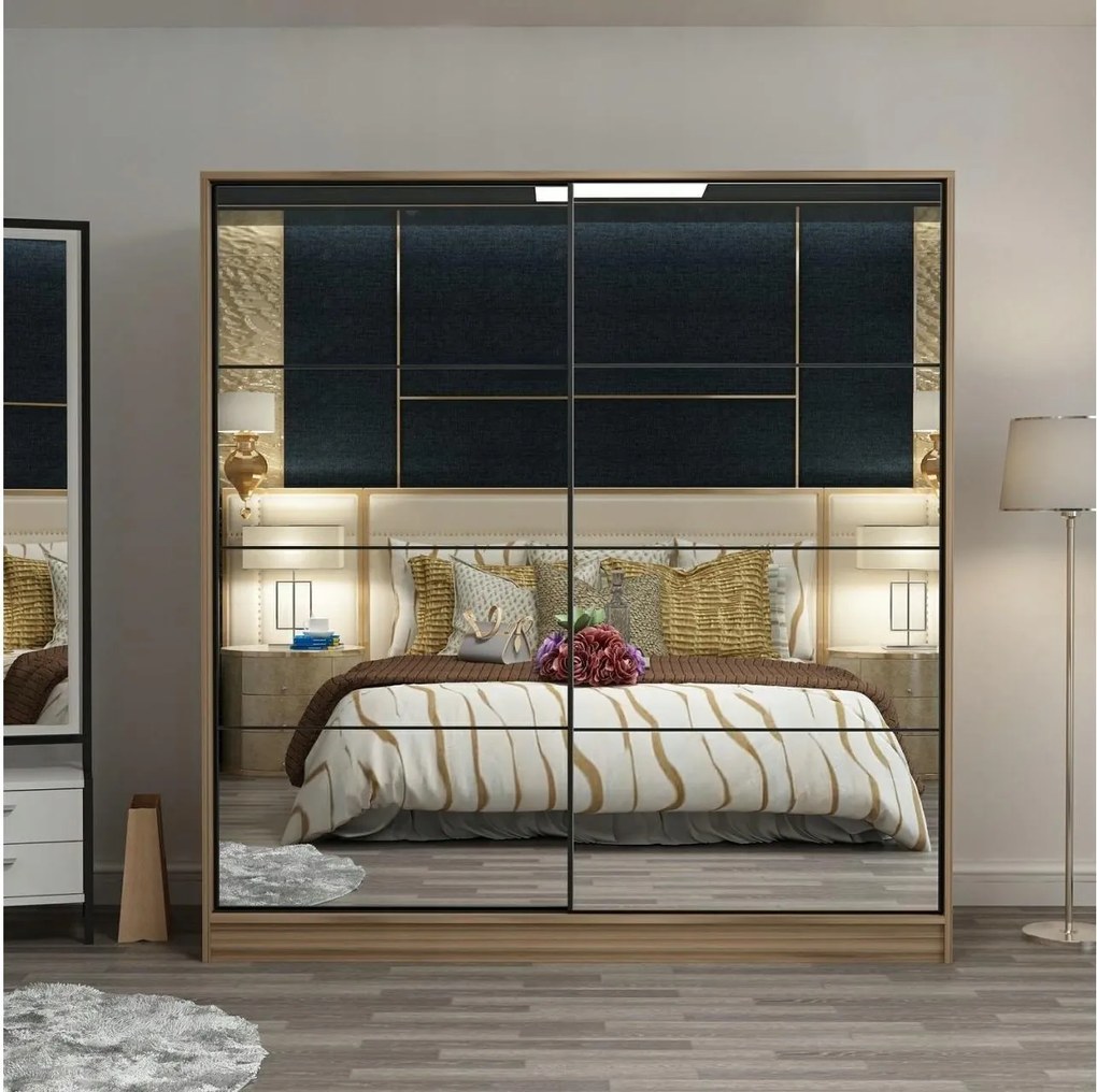 Šatníková skriňa Kalia 7165 (zlatá)