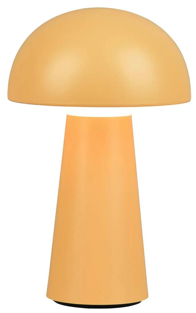 LED lampa Lennon IP44, batéria, stmievač, žltá