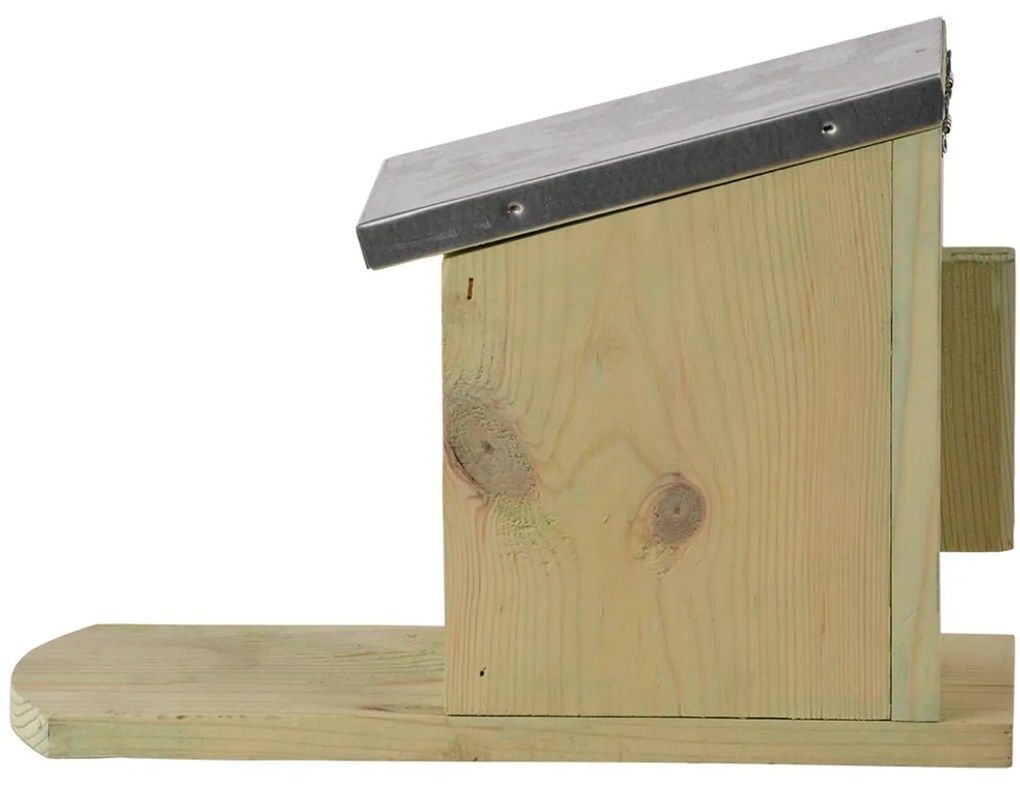 Kŕmidlo pre veveričky Ema, 19x12,5x25,5 cm, drevo/kov, hnedá