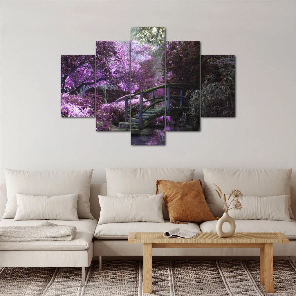 Obraz - fialové stromy (150x105 cm)