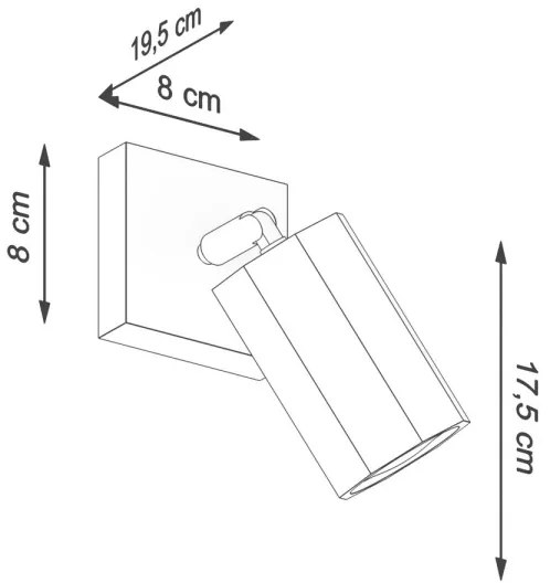 Sollux SL.1028 - Nástenné bodové svietidlo ZEKE 1xGU10/40W/230V dub