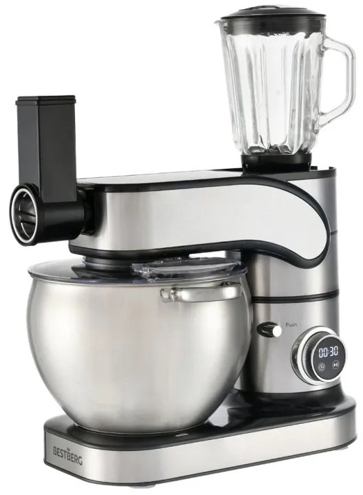 Celokovový kuchynský robot BestBerg BBR-20S / 2500 W / 10 l / 12 rýchlostí