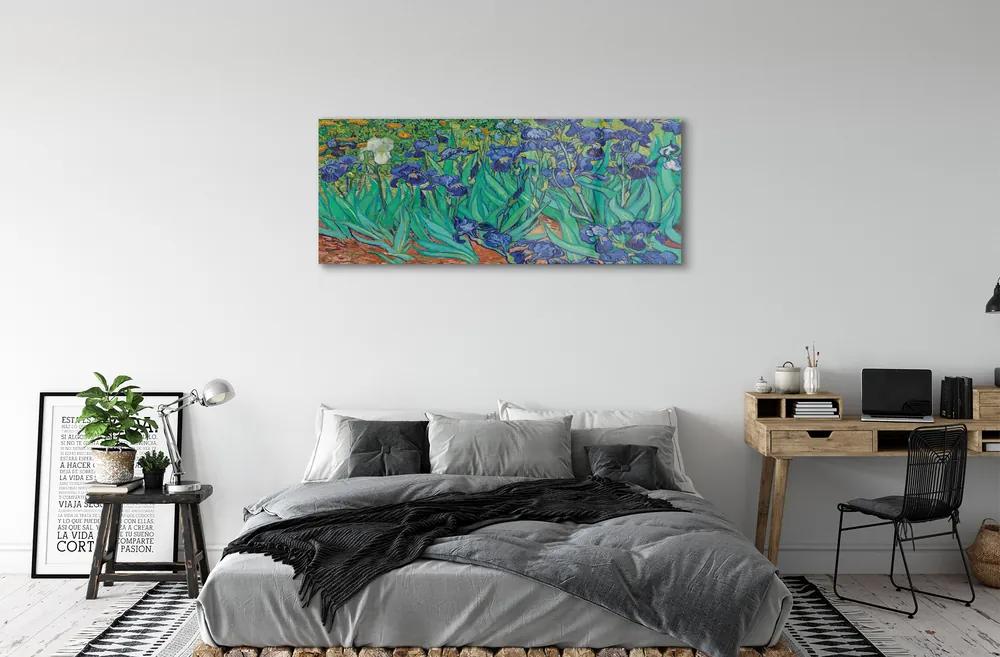 Obraz plexi Umenie kvety dúhovky 120x60 cm