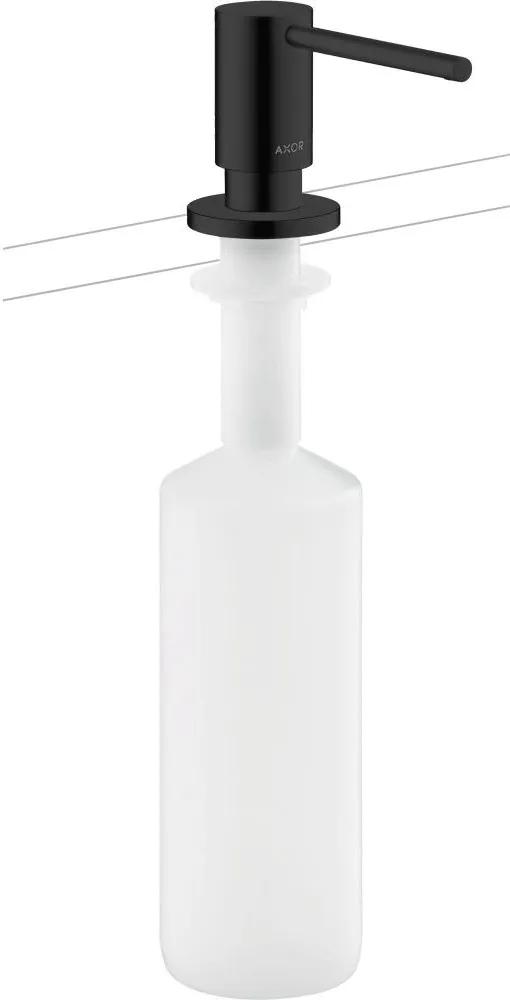 AXOR Uno dávkovač tekutého mydla / umývacieho prostriedku, objem 500 ml, čierna matná, 42818670