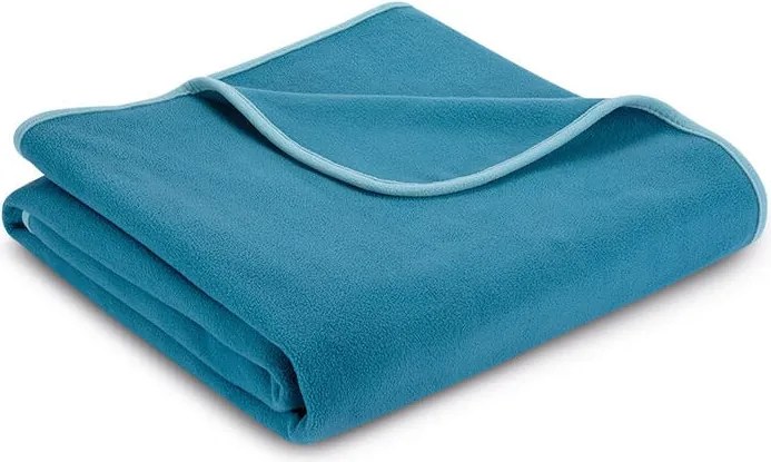 Fleecová deka petrolejová