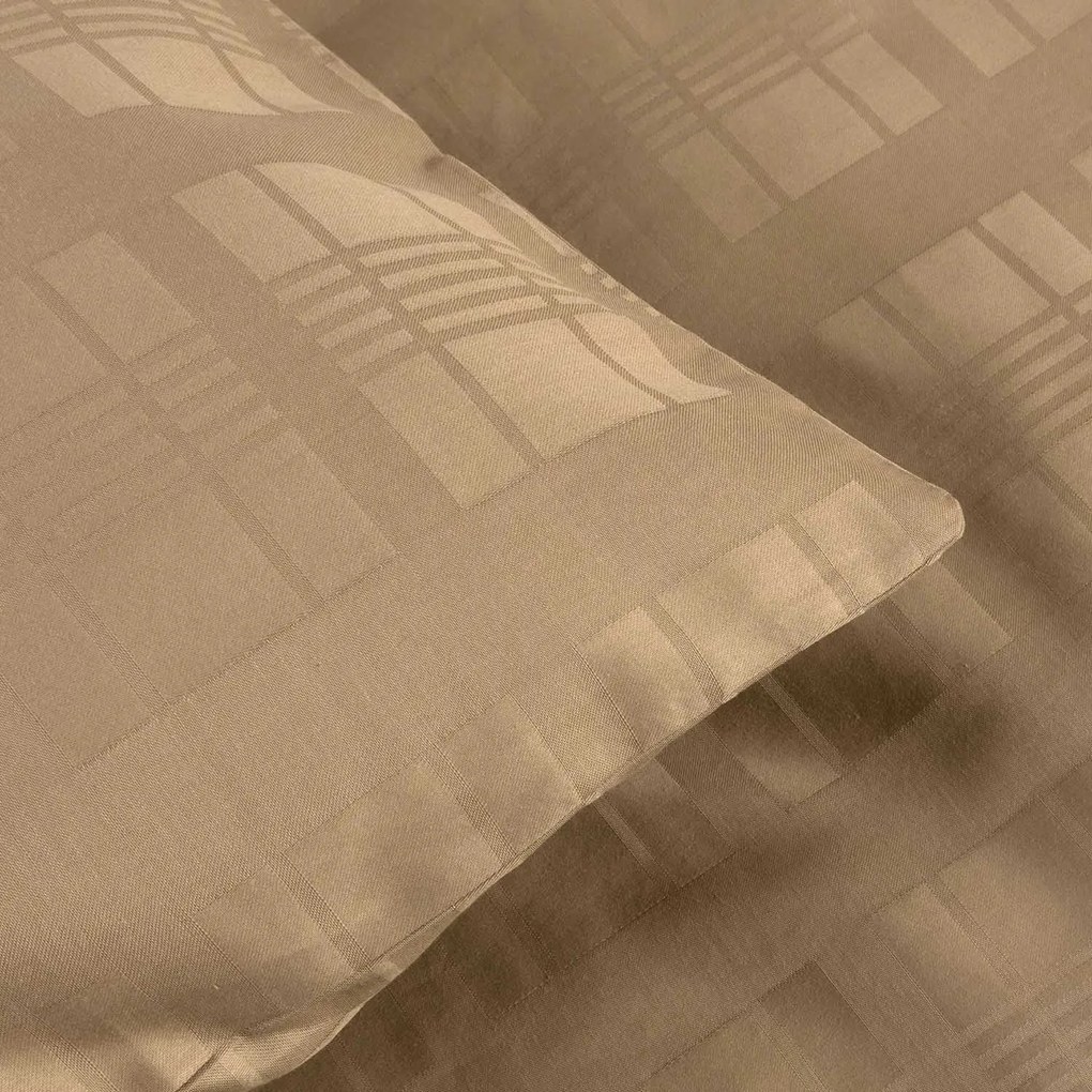 SATÉNOVÉ OBLIEČKY MARSELA EXCLUSIVE 160X200 CM, 2KS 70X80 CM SVETLOHNEDÉ