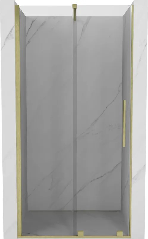 Mexen Velar posuvné sprchové dvere 110 cm, transparentné, zlaté kartáčované - 871-110-000-01-55