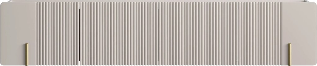 Závesná TV skrinka Malmi 200 cm - kašmírová / zlatá