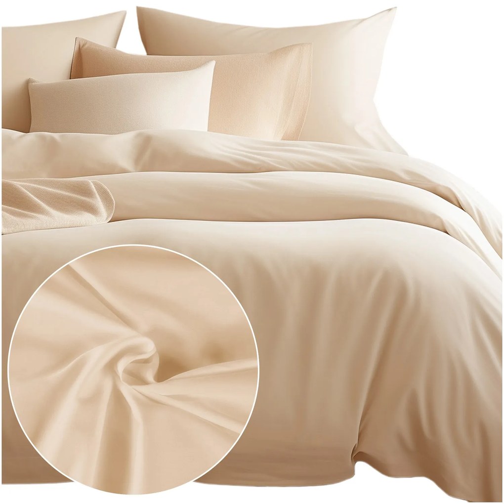 SATÉNOVÉ OBLIEČKY SATINLOVE CLASSIC 140X200 CM, 1KS 70X80 CM SVETLOBÉŽOVÉ