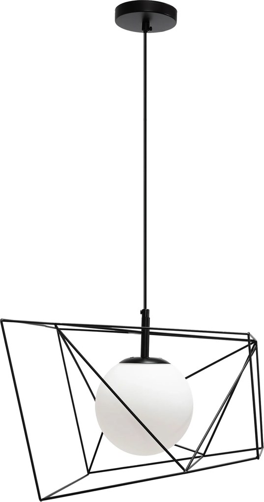 Toolight Toolight, závesná stropná lampa 1xE27 APP1022-1CP, čierna-biela, OSW-06112
