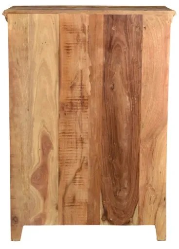 furniture-nabytek.cz - Masívna komoda Perth z recyklovaného dreva, lakovaná, biela/farbistá – 80×42×110 cm