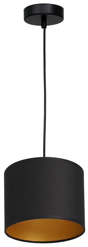 Luster na lanku ARDEN 1xE27/60W/230V pr. 18 cm čierna/zlatá