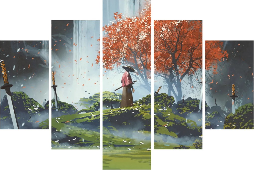 Obraz - Ilustrácie záhrady mečov (150x105 cm)