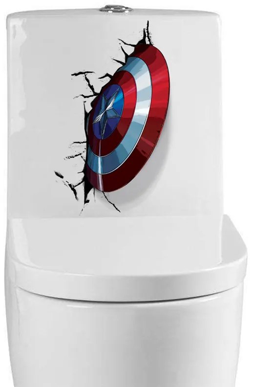 Samolepka na stenu "Captain America - štít" 25x30 cm