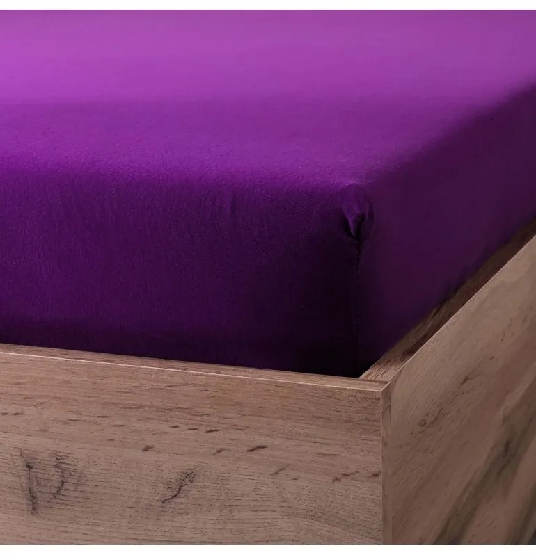 Plachta posteľná fialová jersey EMI, Plachta 90x200